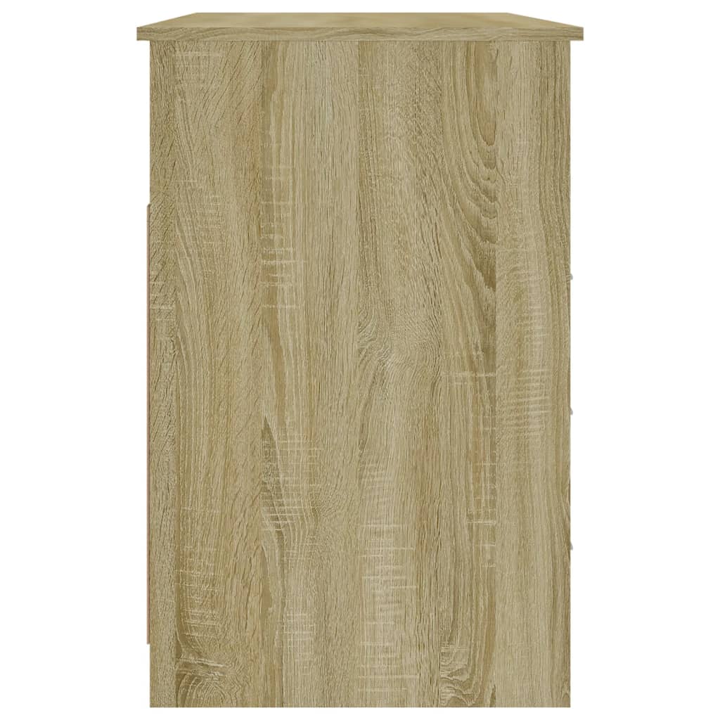Skrivebord Med Skuffer Sonoma Eik 102X50X76 Cm Konstruert Tre