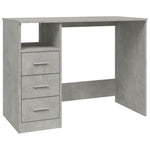 Skrivebord Med Skuffer Betonggrå 102X50X76 Cm Konstruert Tre