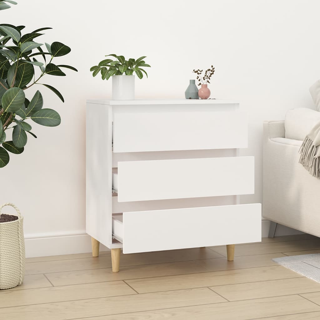 Skjenk Hvit 60X35X70 Cm Konstruert Tre
