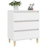 Skjenk Hvit 60X35X70 Cm Konstruert Tre