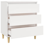 Skjenk Hvit 60X35X70 Cm Konstruert Tre