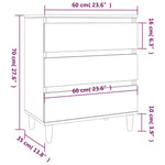 Skjenk Hvit 60X35X70 Cm Konstruert Tre