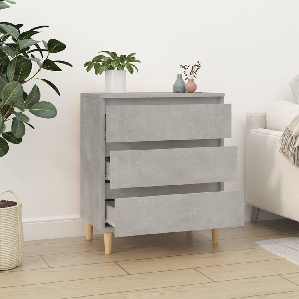 Skjenk Betonggrå 60X35X70 Cm Konstruert Tre