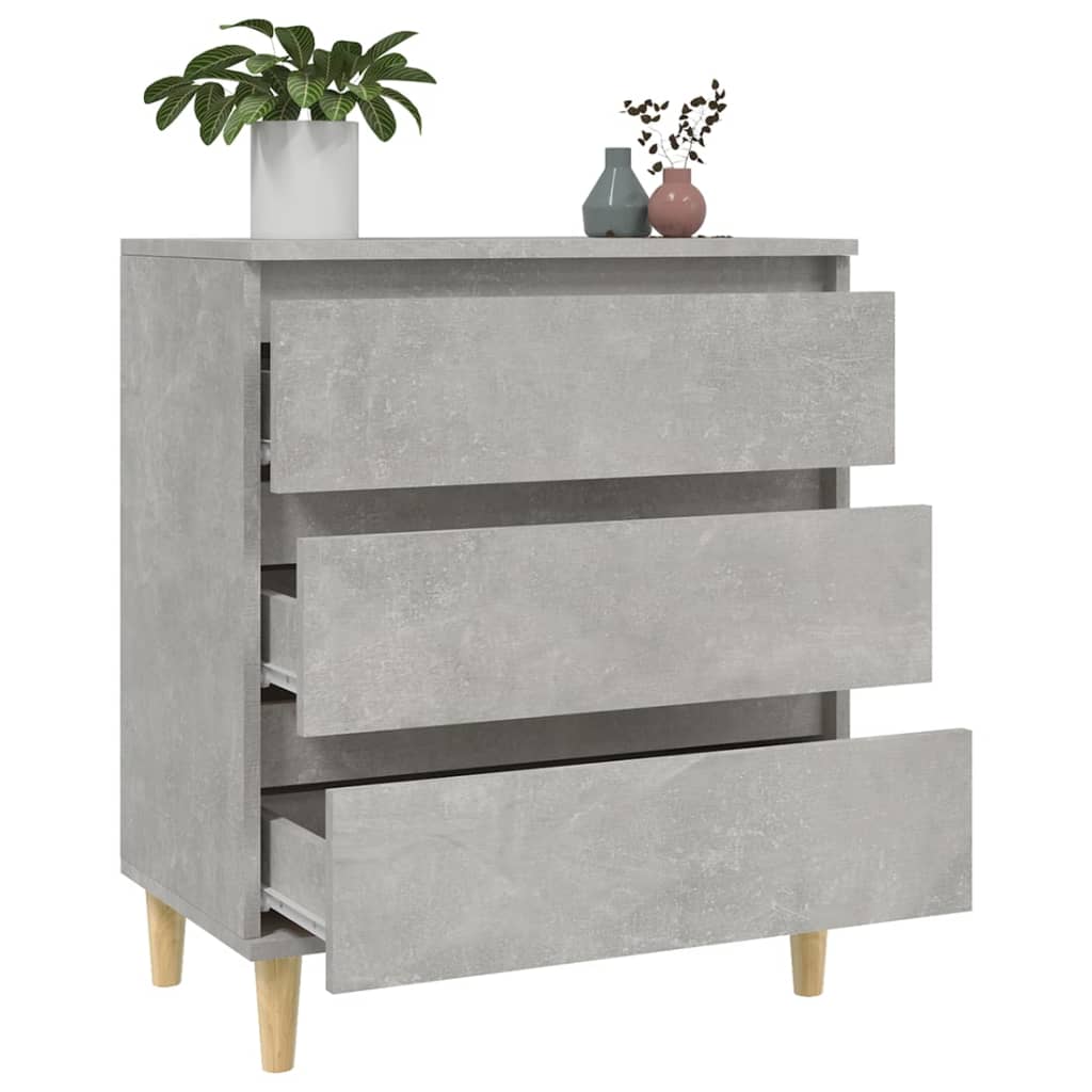Skjenk Betonggrå 60X35X70 Cm Konstruert Tre