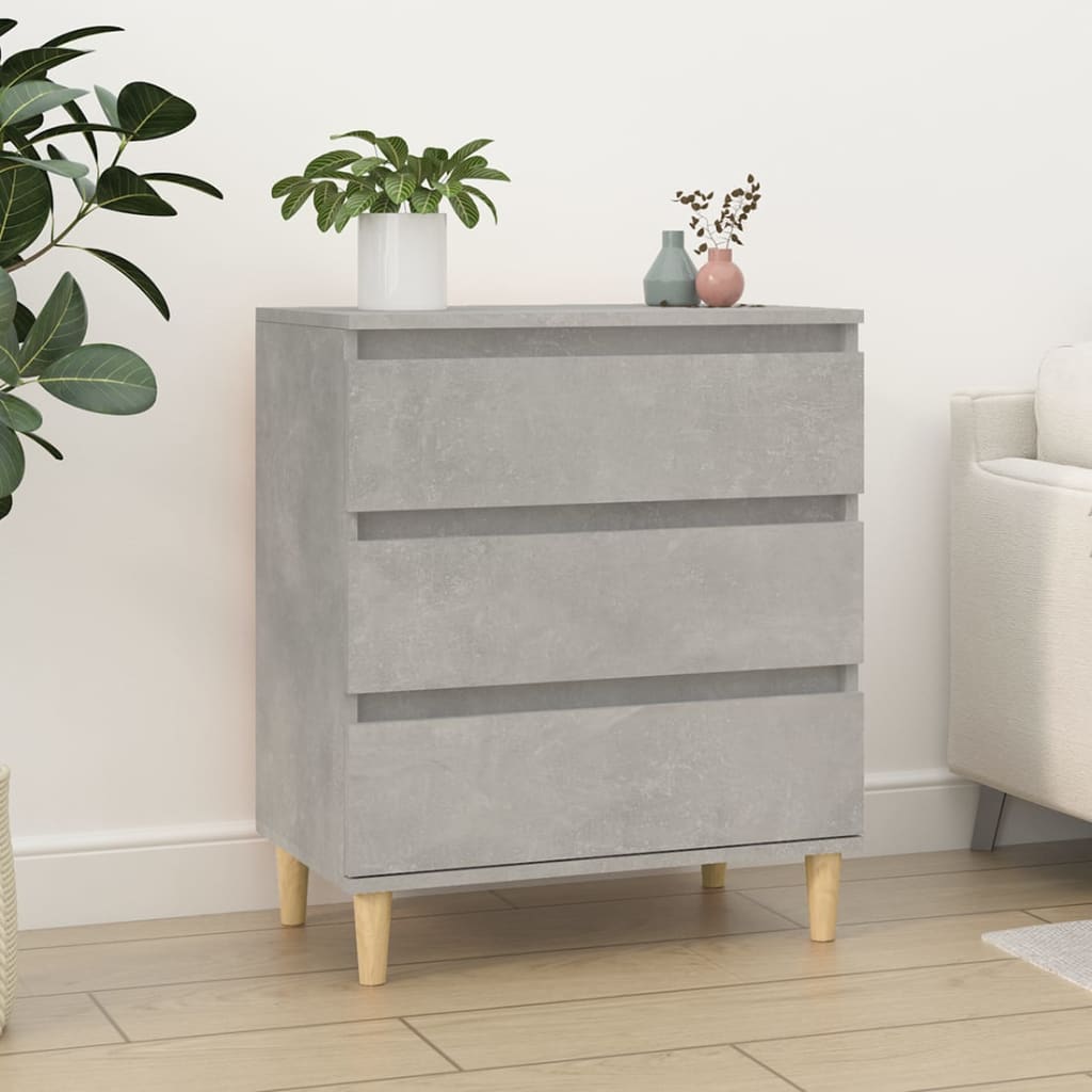 Skjenk Betonggrå 60X35X70 Cm Konstruert Tre