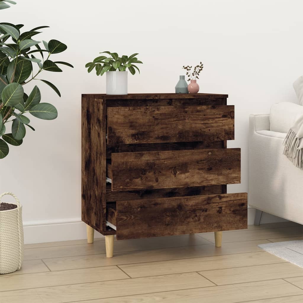 Skjenk Røkt Eik 60X35X70 Cm Konstruert Tre
