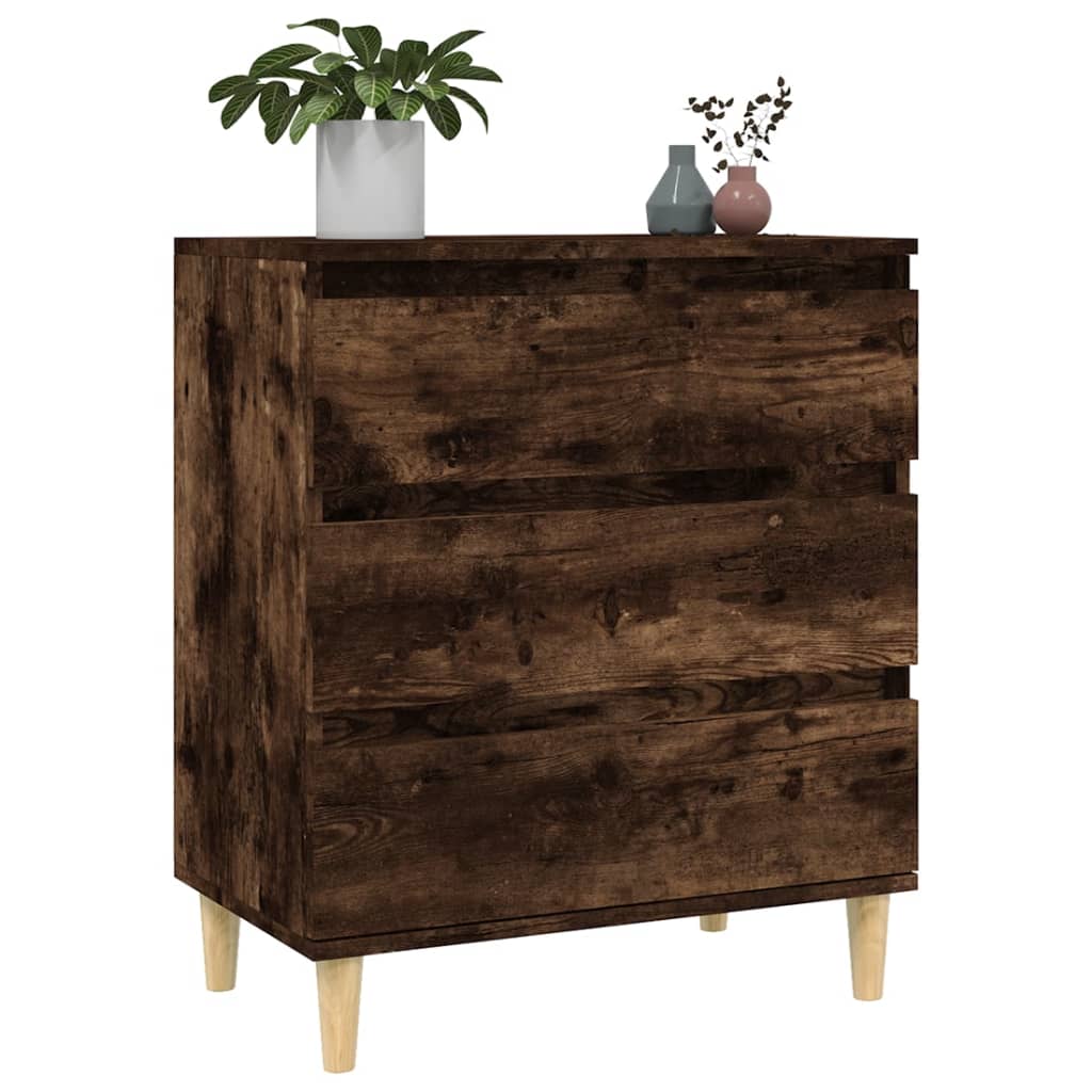 Skjenk Røkt Eik 60X35X70 Cm Konstruert Tre