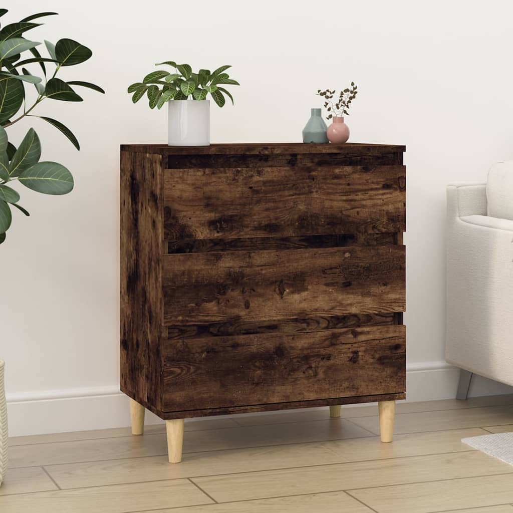 Skjenk Røkt Eik 60X35X70 Cm Konstruert Tre