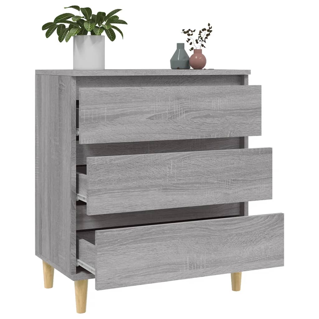Skjenk Grå Sonoma 60X35X70 Cm Konstruert Tre