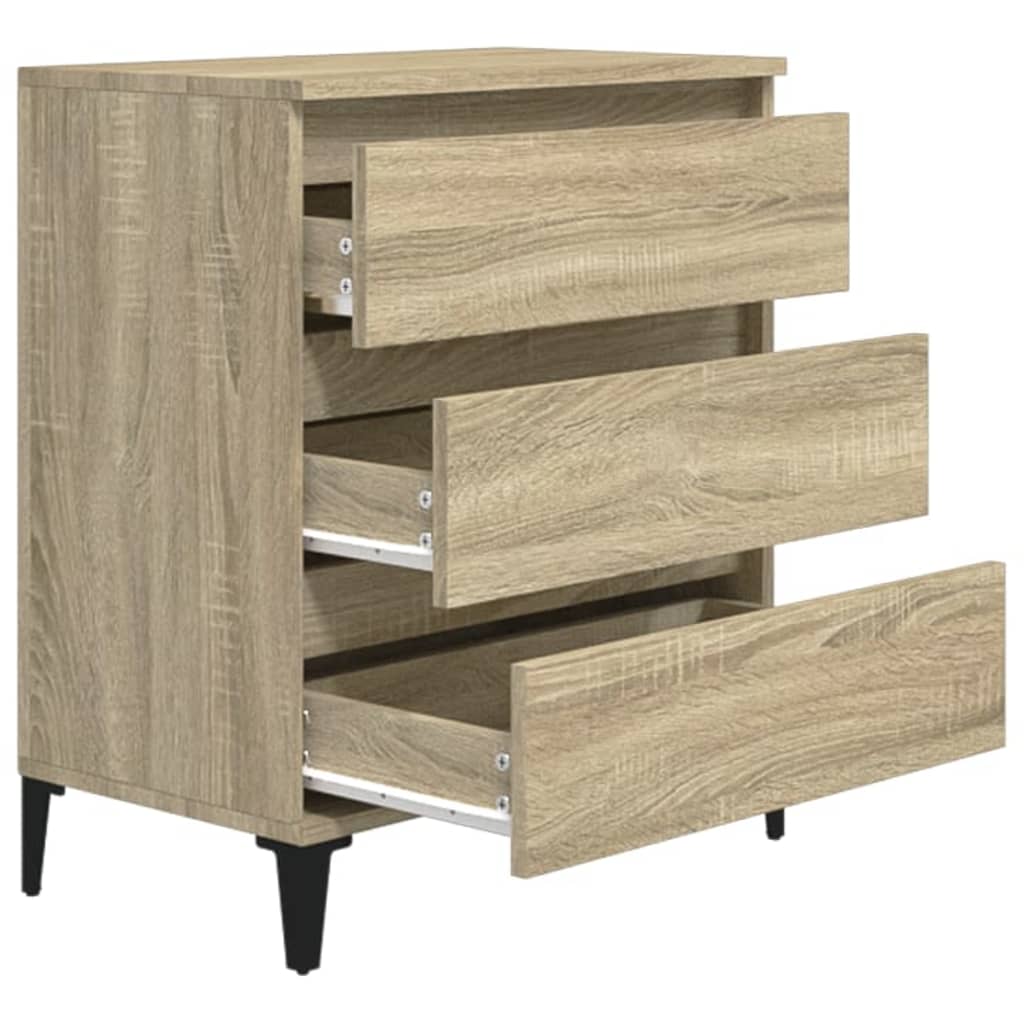 Skjenk Sonoma Eik 60X35X70 Cm Konstruert Tre