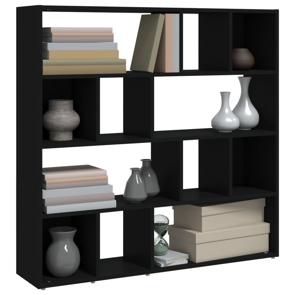 Bokhylle/Romdeler Svart 105X24X102 Cm