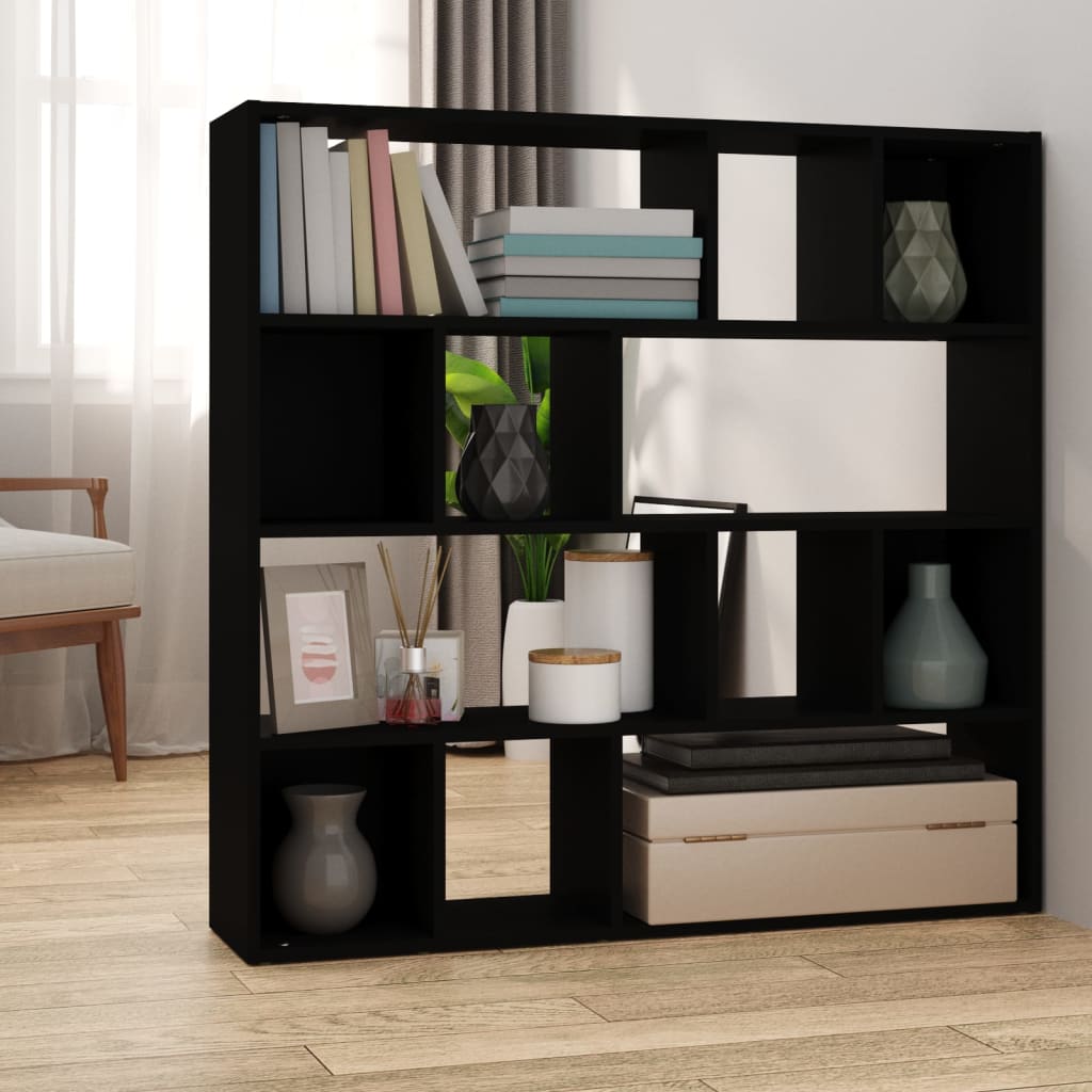 Bokhylle/Romdeler Svart 105X24X102 Cm