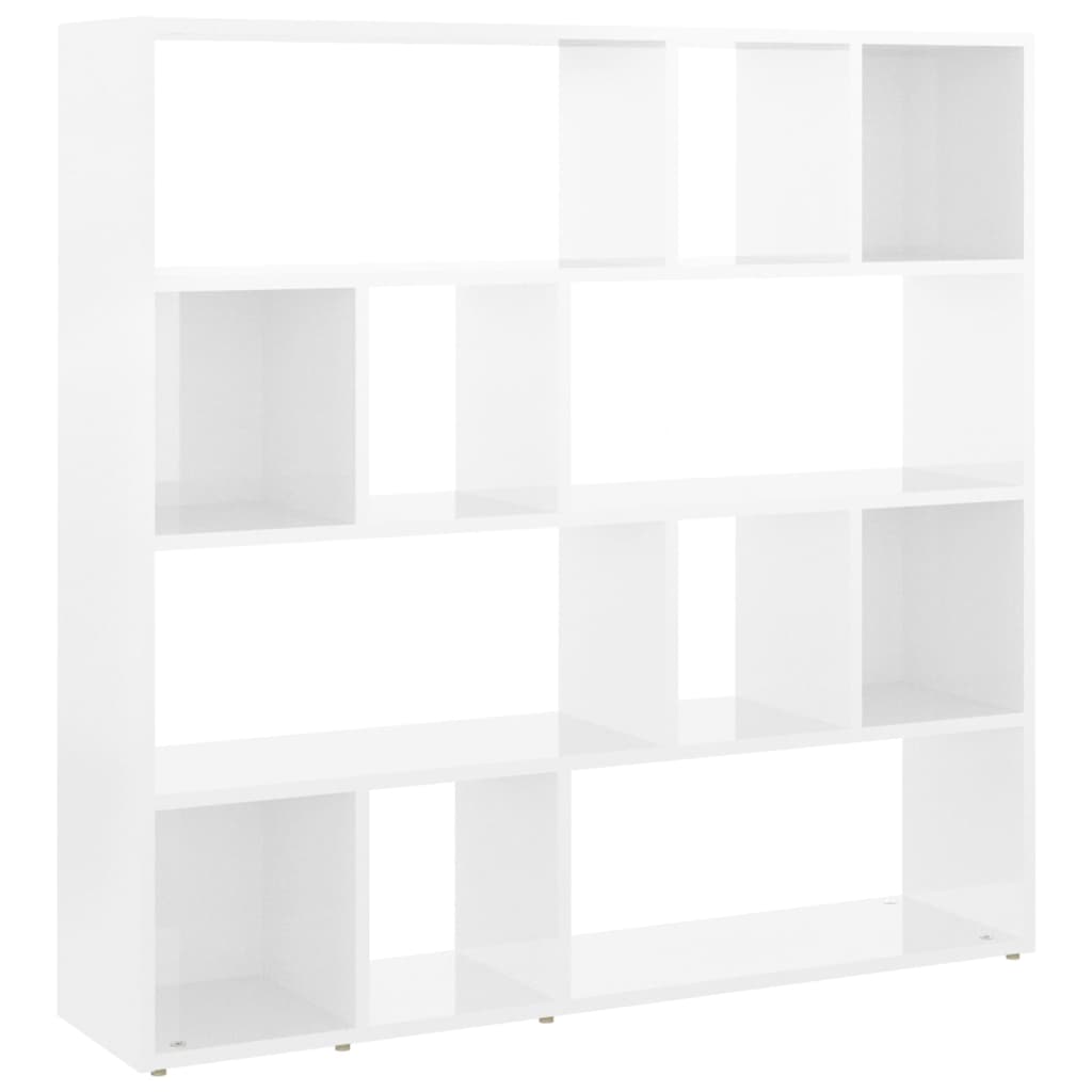 Bokhylle/Romdeler Høyglans Hvit 105X24X102 Cm
