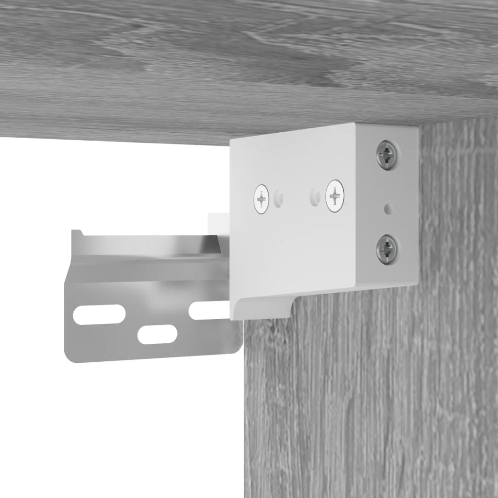 Hengende Tv-Benk Grå Sonoma 100X30X26,5 Cm Konstruert Tre