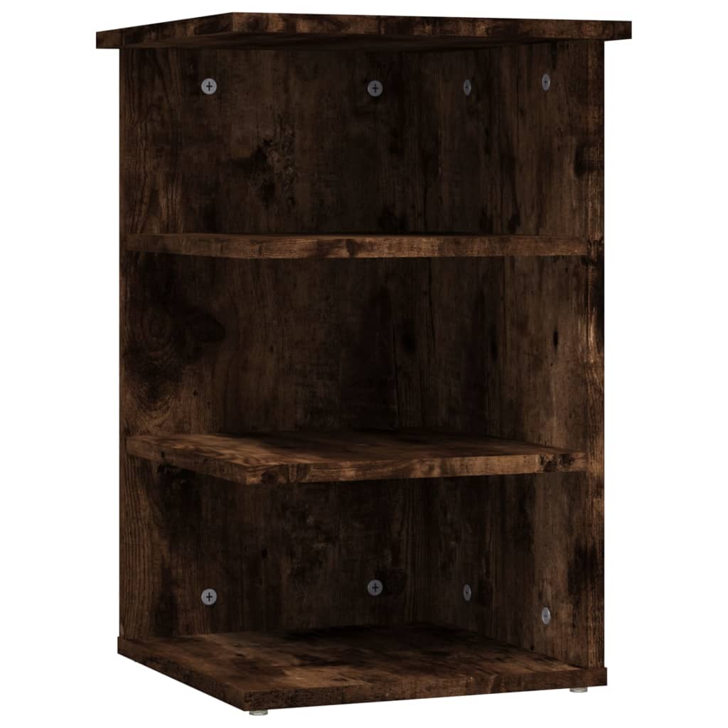 Sideskap Røkt Eik 35X35X55 Cm Konstruert Tre