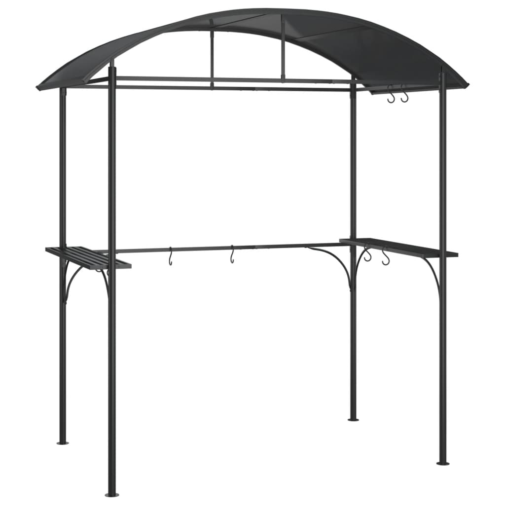 Grilltelt Med Sidehyller Antrasitt 220X115X230 Cm Stål