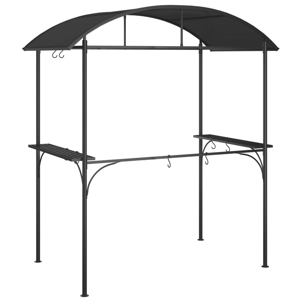 Grilltelt Med Sidehyller Antrasitt 220X115X230 Cm Stål
