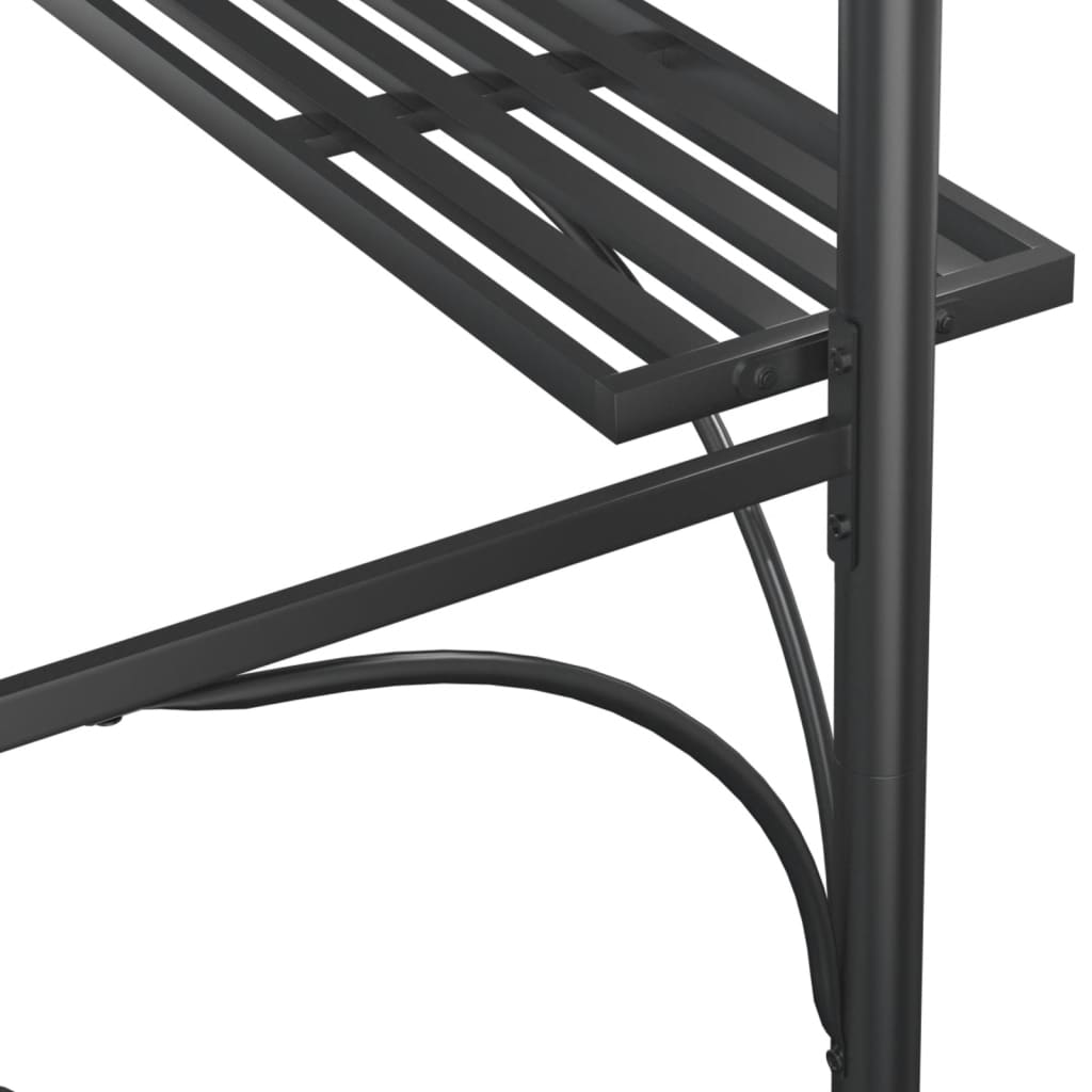 Grilltelt Med Sidehyller Antrasitt 220X115X230 Cm Stål