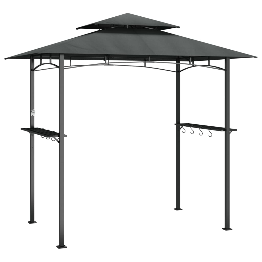 Grilltelt Med Sidehyller Antrasitt 240X150X243 Cm Stål