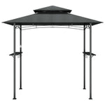 Grilltelt Med Sidehyller Antrasitt 240X150X243 Cm Stål