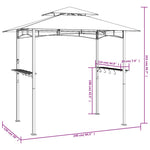 Grilltelt Med Sidehyller Antrasitt 240X150X243 Cm Stål