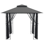 Paviljong Med Sidevegger Antrasitt 300X300X270 Cm Stål