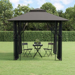 Paviljong Med Sidevegger Antrasitt 300X300X270 Cm Stål