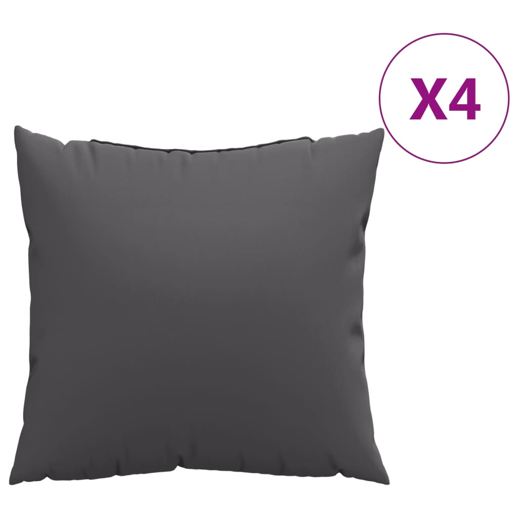 Sofaputer 4 Stk Antrasitt 40X40 Cm Stoff