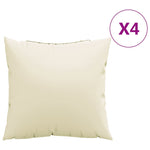 Sofaputer 4 Stk Kremhvit 40X40 Cm Stoff