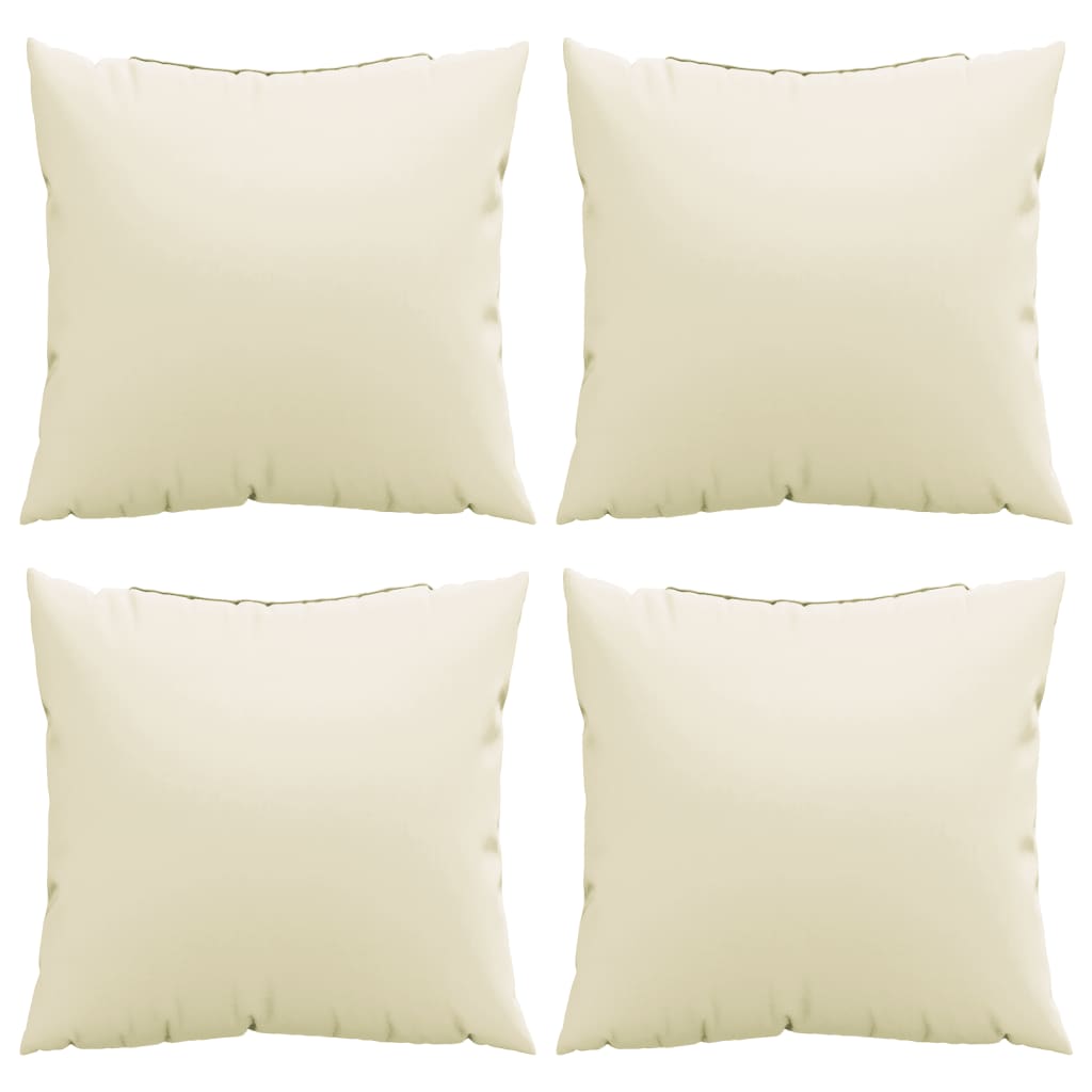 Sofaputer 4 Stk Kremhvit 40X40 Cm Stoff