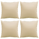 Sofaputer 4 Stk Beige 40X40 Cm Stoff