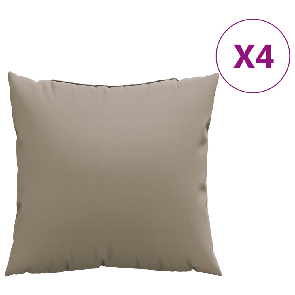 Sofaputer 4 Stk Gråbrun 40X40 Cm Stoff