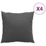 Sofaputer 4 Stk Antrasitt 50X50 Cm Stoff