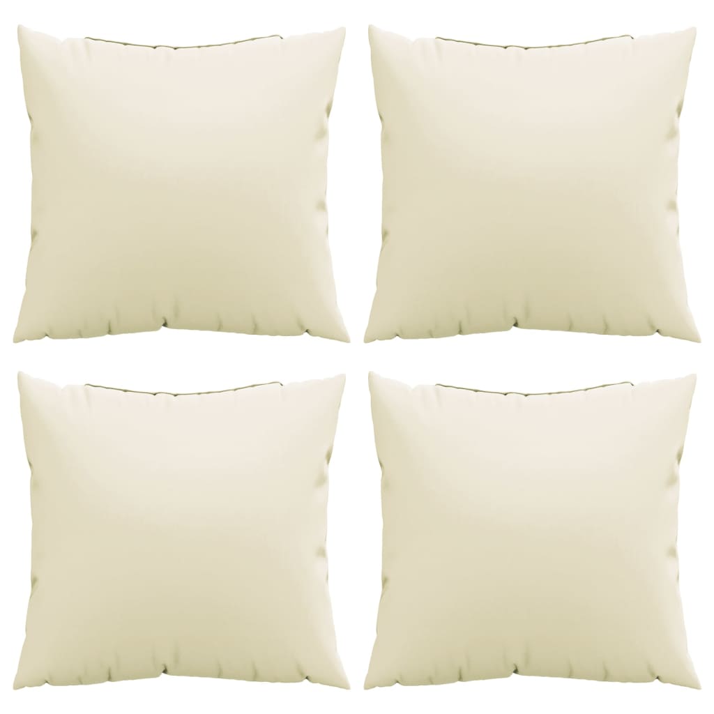 Sofaputer 4 Stk Kremhvit 50X50 Cm Stoff