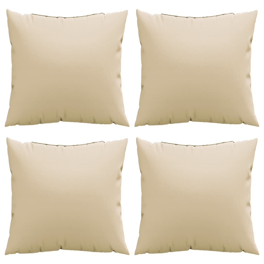 Sofaputer 4 Stk Beige 50X50 Cm Stoff