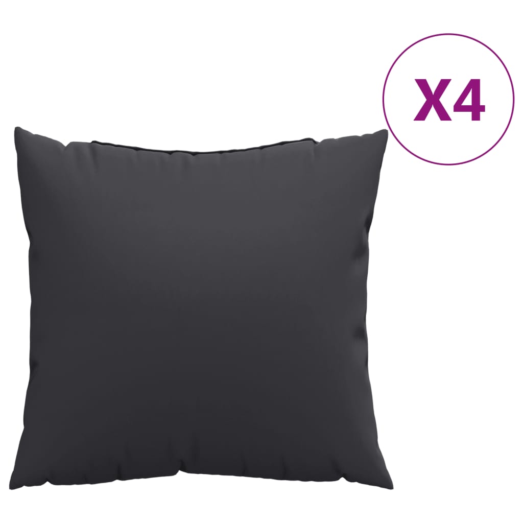 Sofaputer 4 Stk Svart 60X60 Cm Stoff