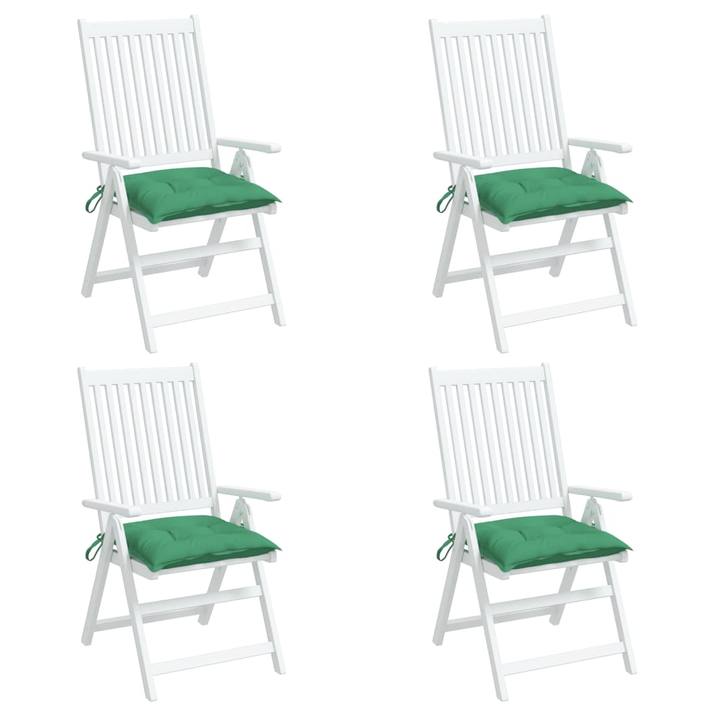 Stolputer 4 Stk Grønn 40X40X7 Cm Oxfordstoff