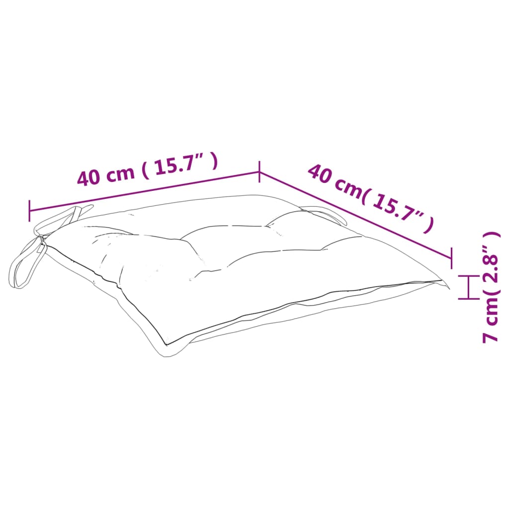 Stolputer 4 Stk Grønn 40X40X7 Cm Oxfordstoff