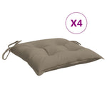Stolputer 4 Stk Gråbrun 40X40X7 Cm Oxfordstoff