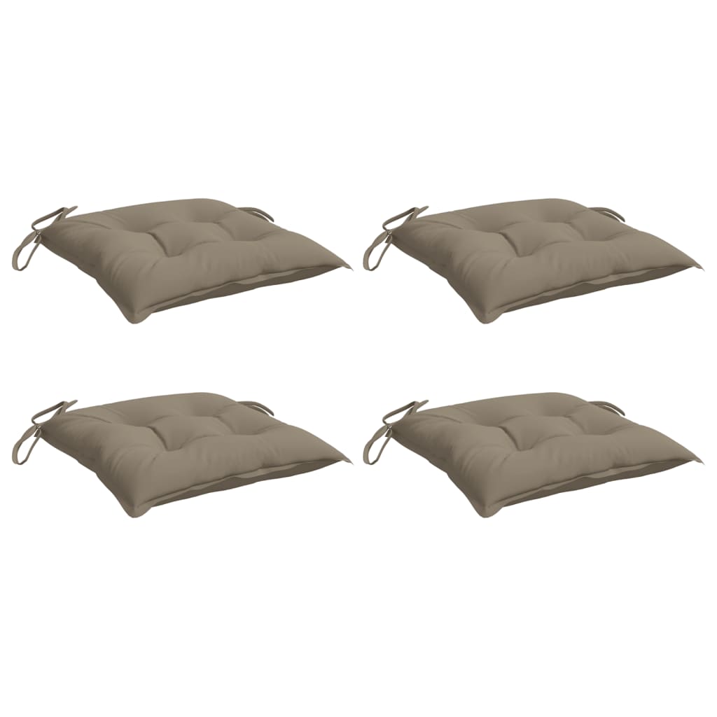 Stolputer 4 Stk Gråbrun 40X40X7 Cm Oxfordstoff