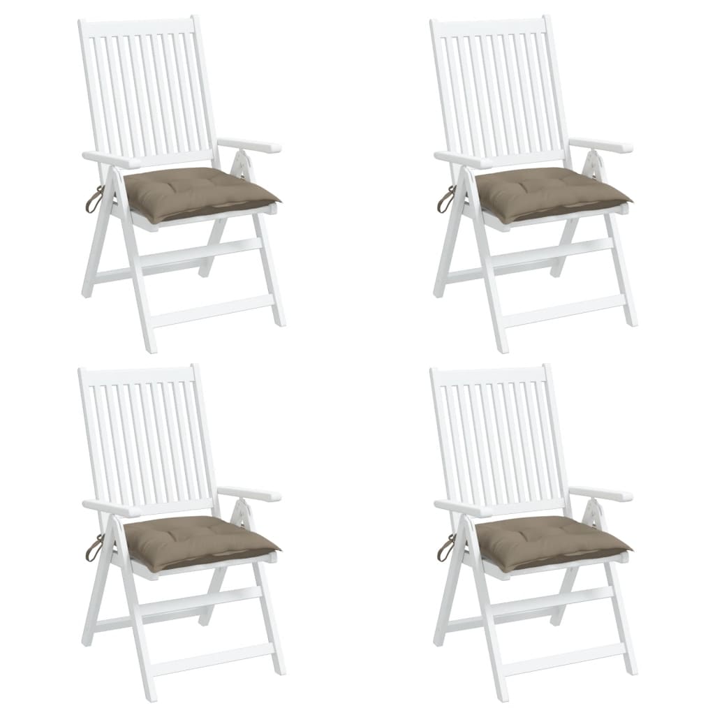 Stolputer 4 Stk Gråbrun 40X40X7 Cm Oxfordstoff