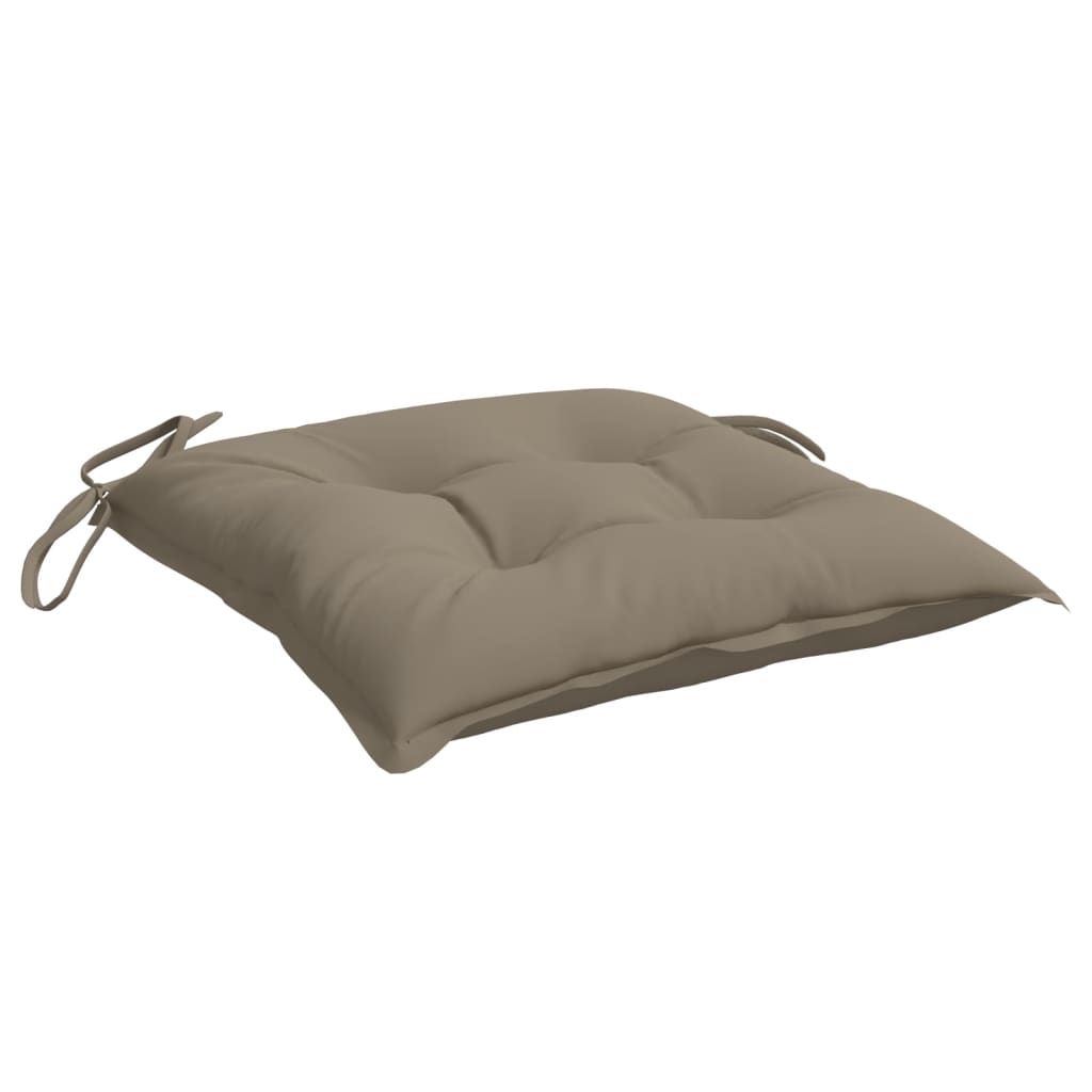 Stolputer 4 Stk Gråbrun 40X40X7 Cm Oxfordstoff