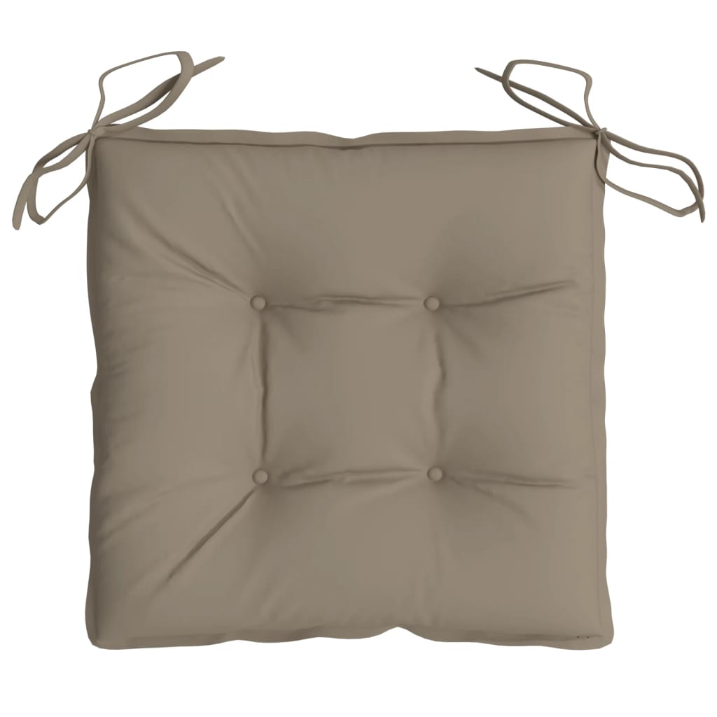 Stolputer 4 Stk Gråbrun 40X40X7 Cm Oxfordstoff