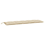 Puter Til Hagebenk 2 Stk Beige 180X50X7 Cm Oxfordstoff