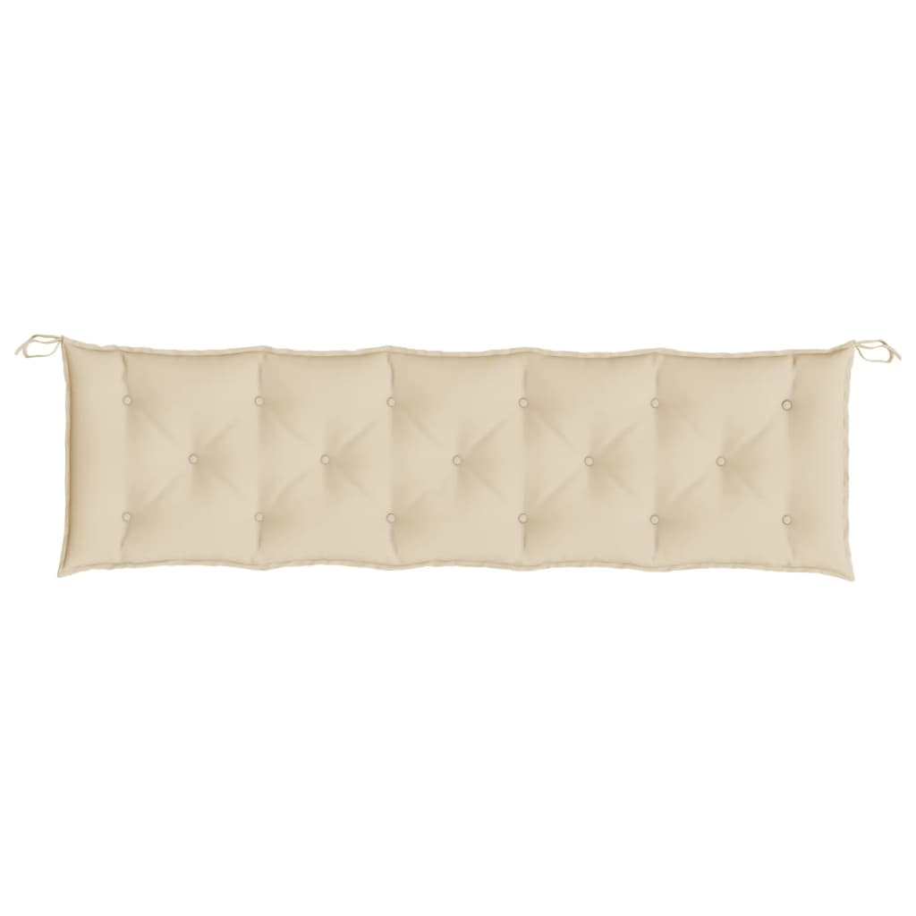 Puter Til Hagebenk 2 Stk Beige 180X50X7 Cm Oxfordstoff