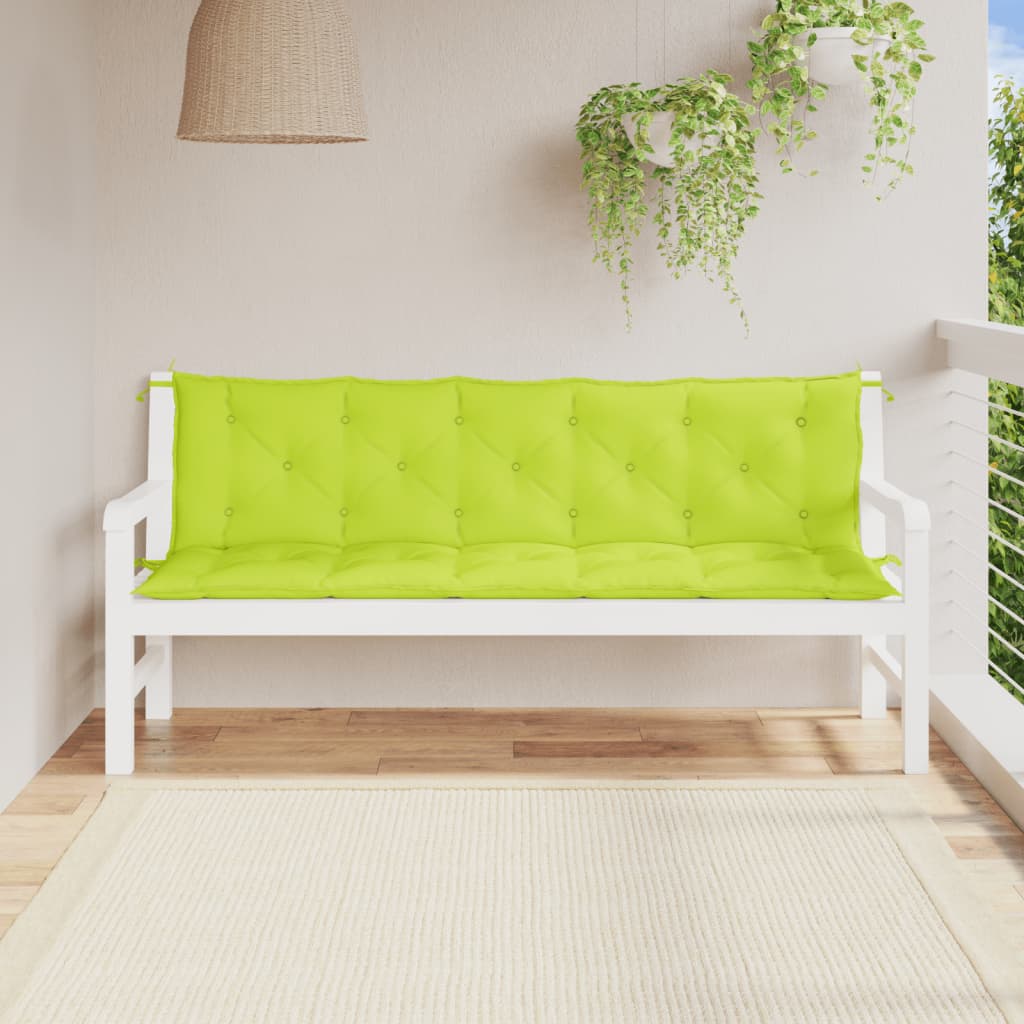 Puter Til Hagebenk 2 Stk Knallgrønn 180X50X7 Cm Oxfordstoff