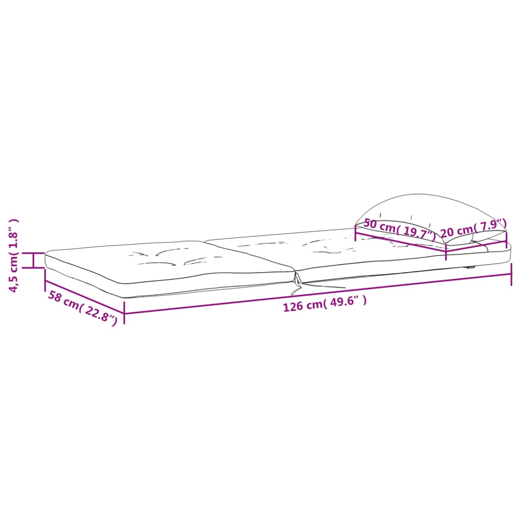 Adirondack Stolputer 2 Stk Flerfarget Oxford-Stoff