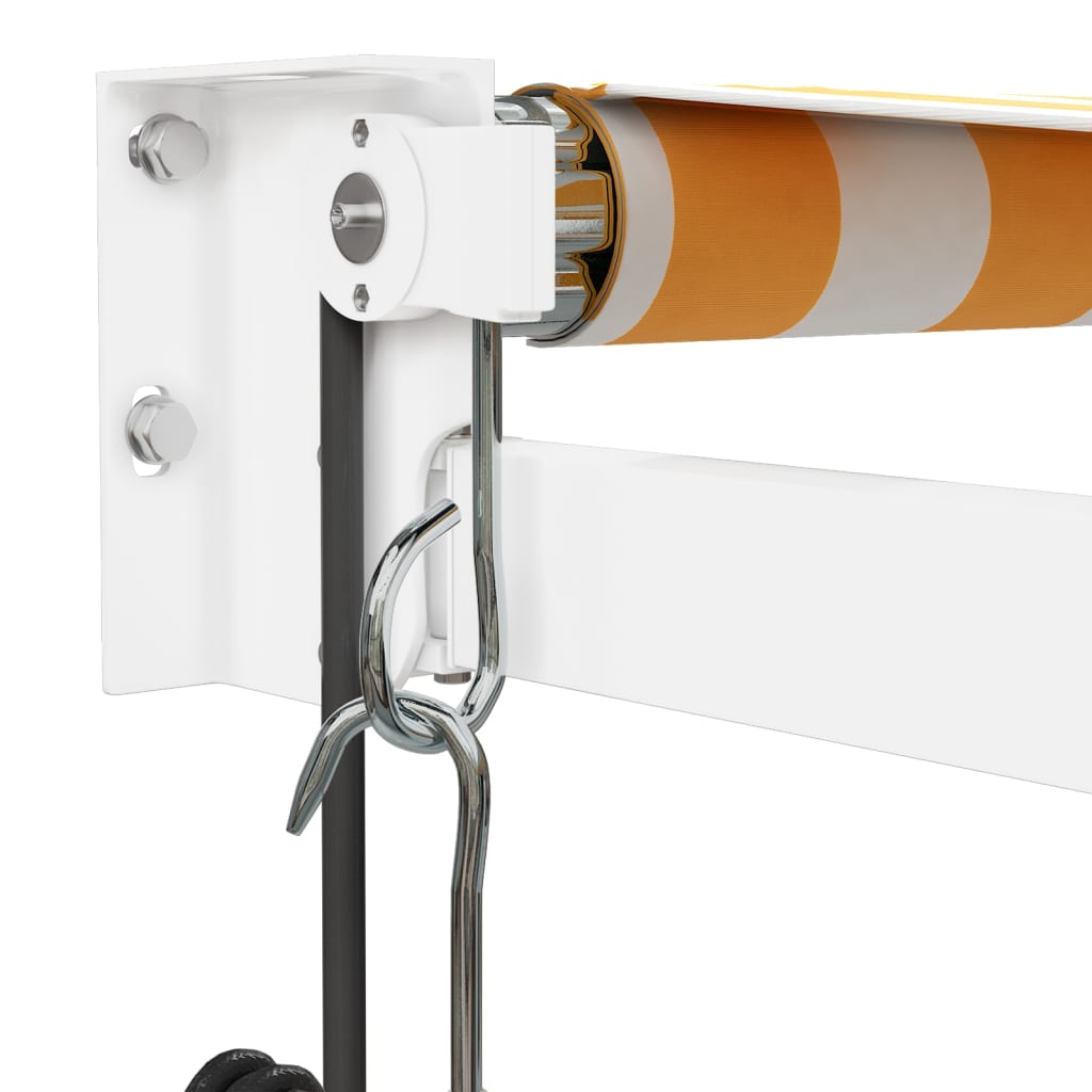 Automatisk Uttrekkbar Markise Gul Og Hvit 3X2,5 M