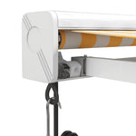 Uttrekkbar Markise Gul Og Hvit 3X2,5 M Stoff Og Aluminium