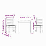 Hagebistrosett Hvit 3 Deler Heltre Furu